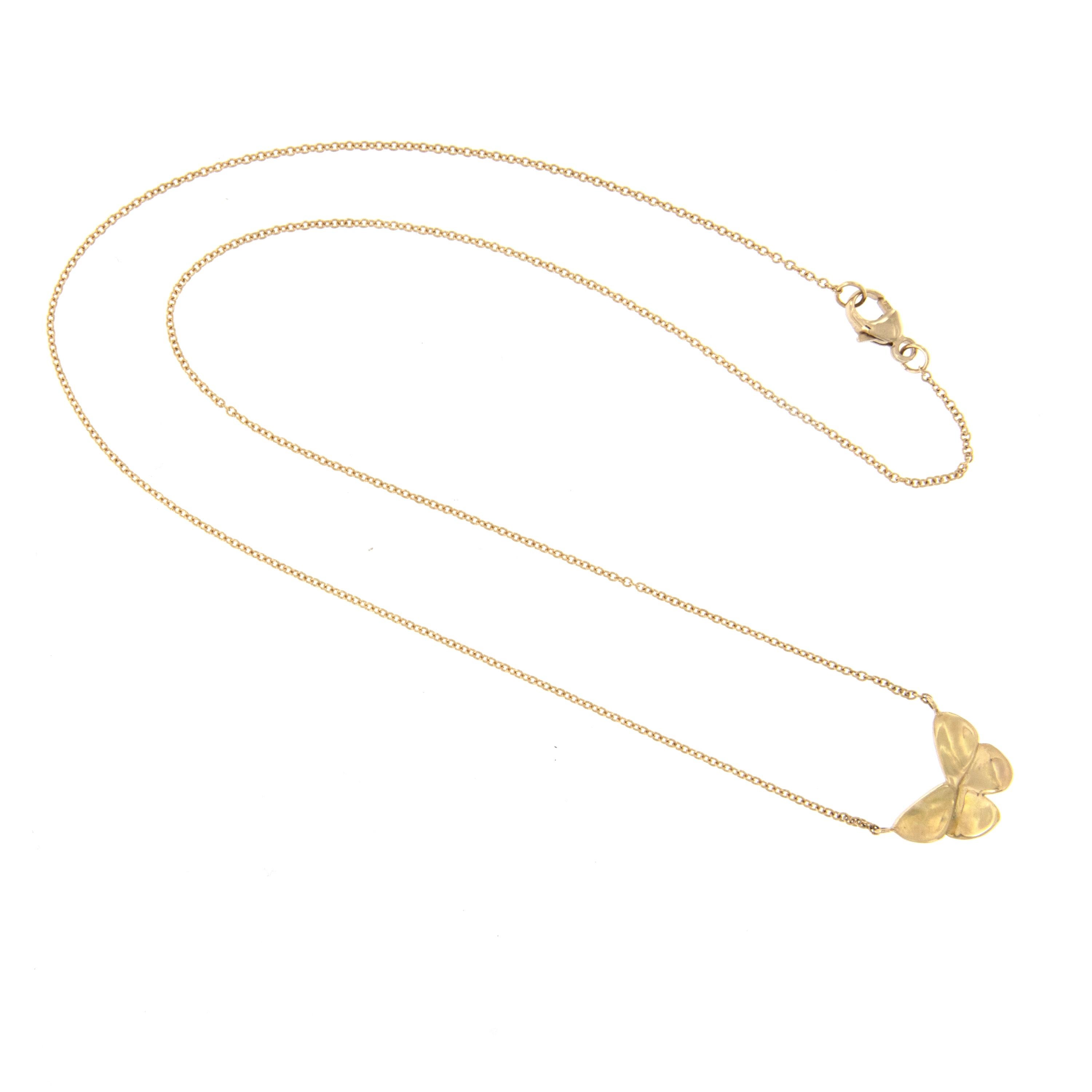 Contemporain Collier papillon en or jaune 18 carats en vente