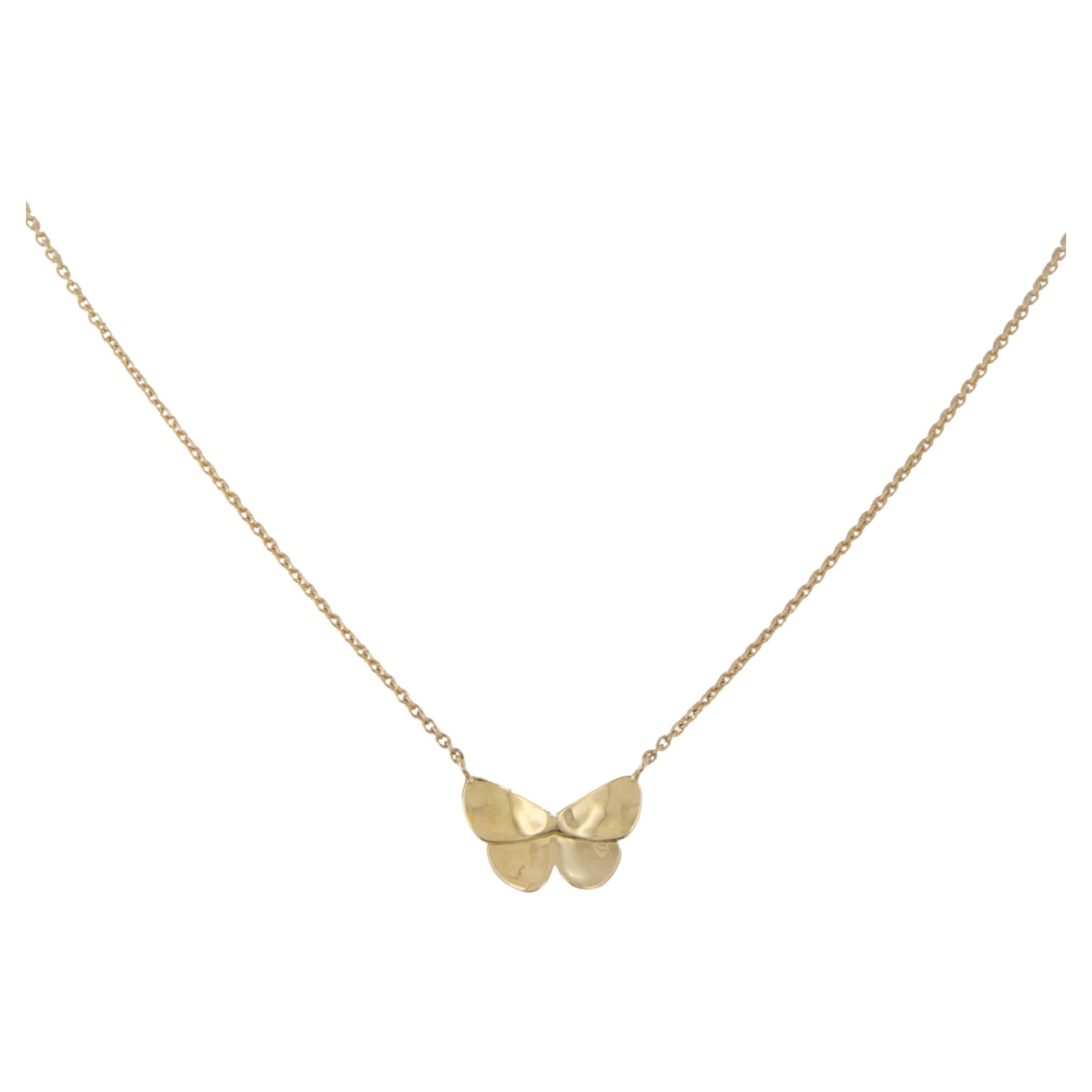 Collana Farfalla in oro giallo 18 carati
