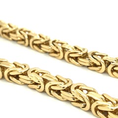 18 Karat Yellow Gold Byzantine Chain Necklace by Bucherer