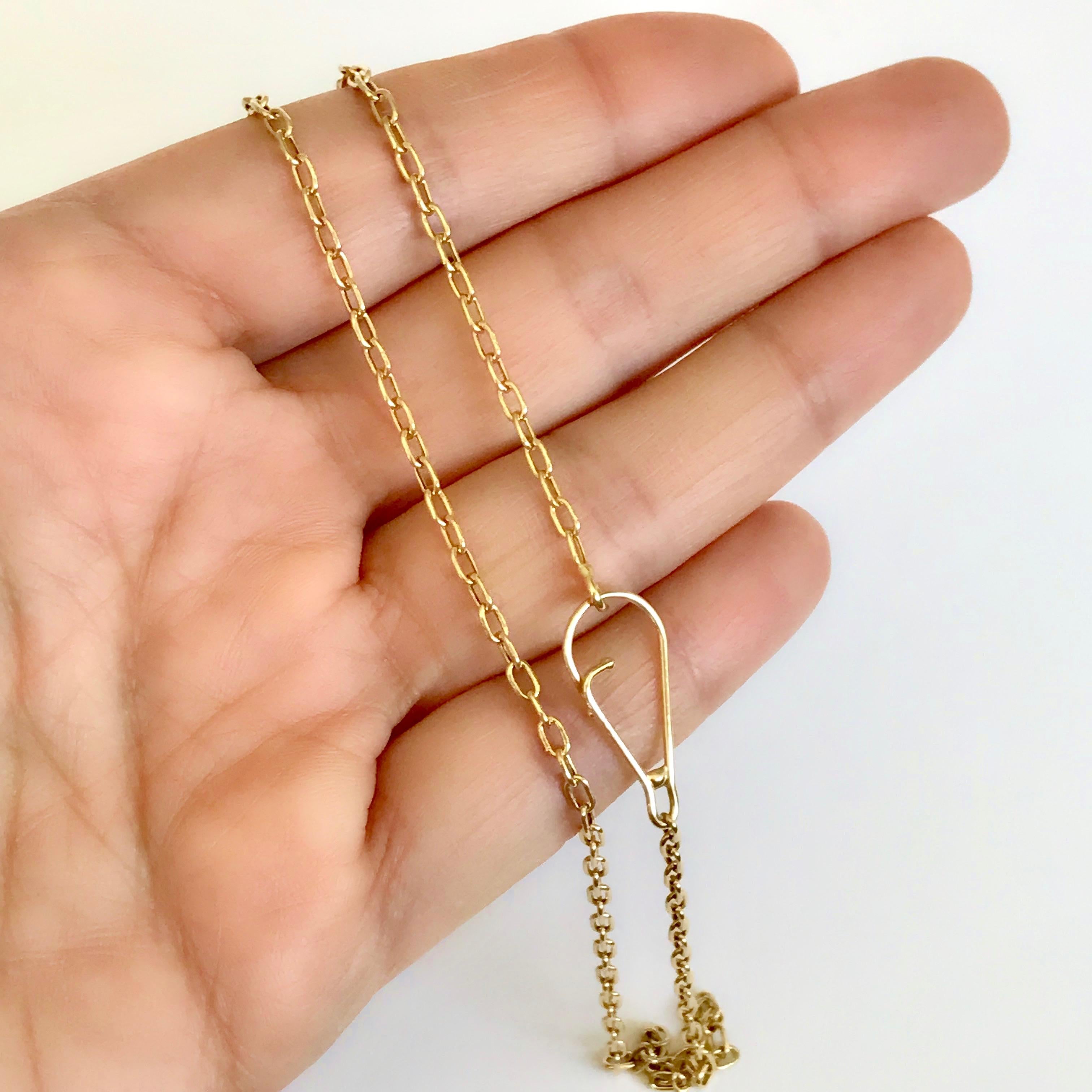 Contemporary 18 Karat Solid Yellow Gold Cable Chain Necklace