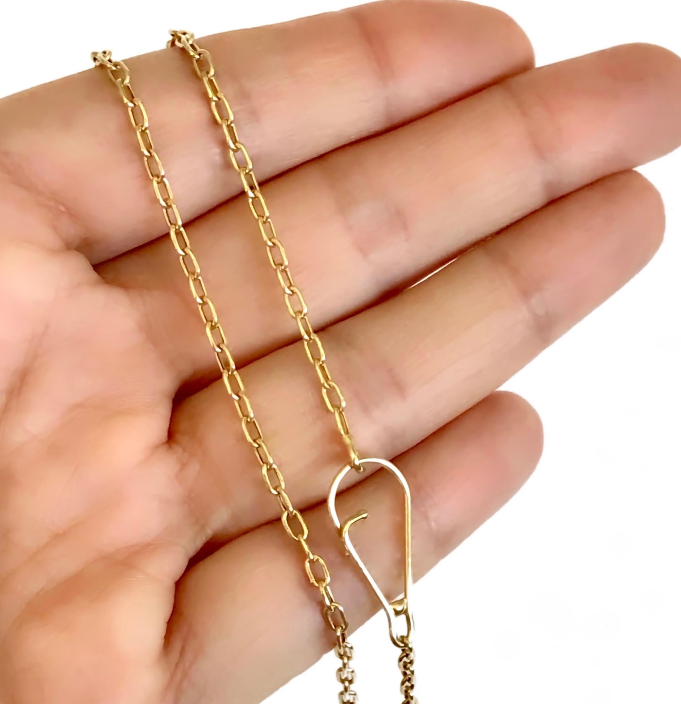 Contemporary 18 Karat Yellow Gold Cable Link Chain Necklace For Sale