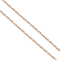 18 Karat Yellow Gold Cable Link Chain Necklace