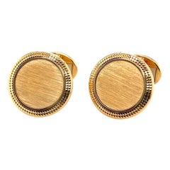 18 Karat Yellow Gold Calatrava Cufflinks by Patek Philippe