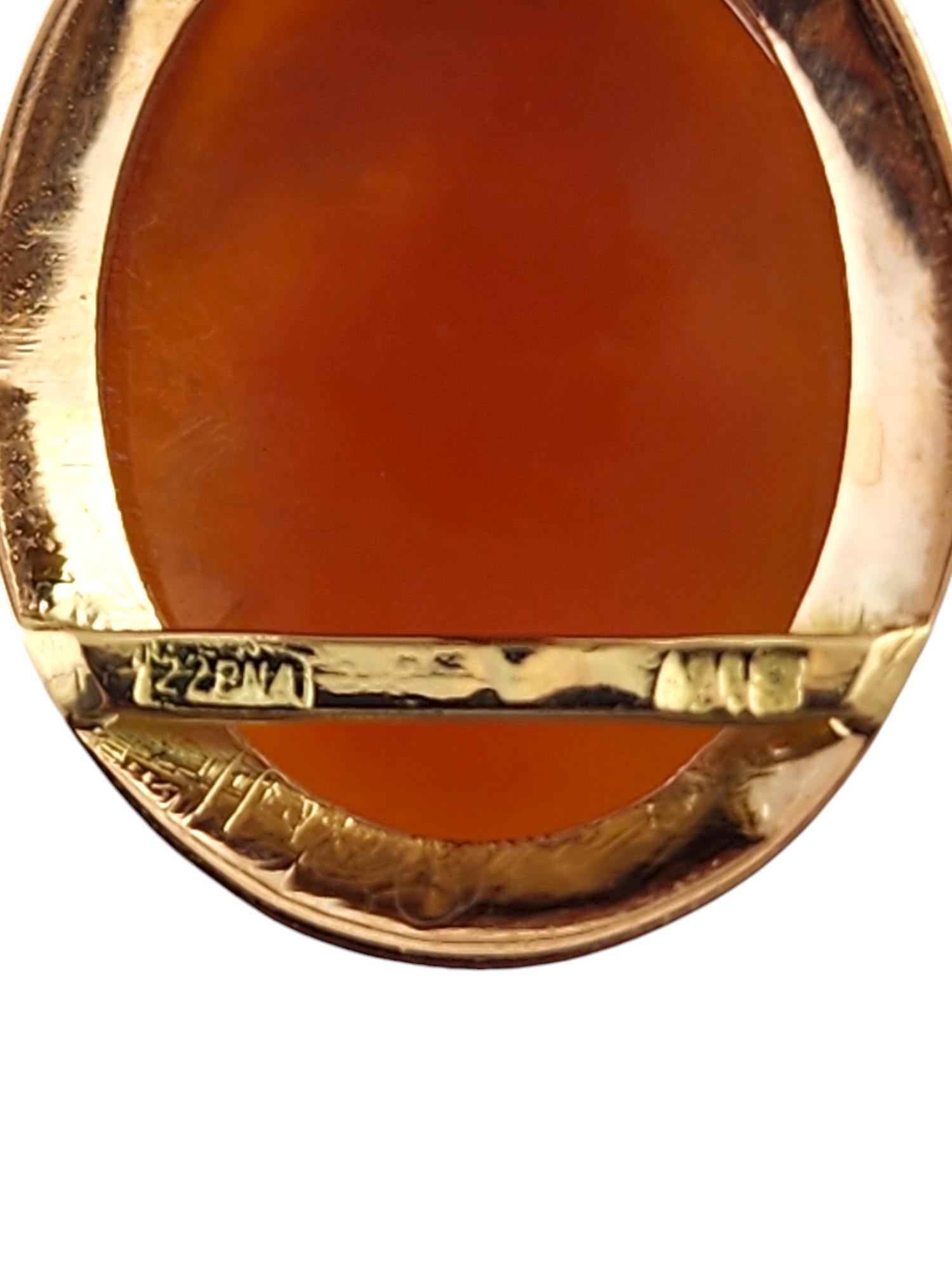 18 Karat Yellow Gold Cameo Clip on Earrings #18571 3