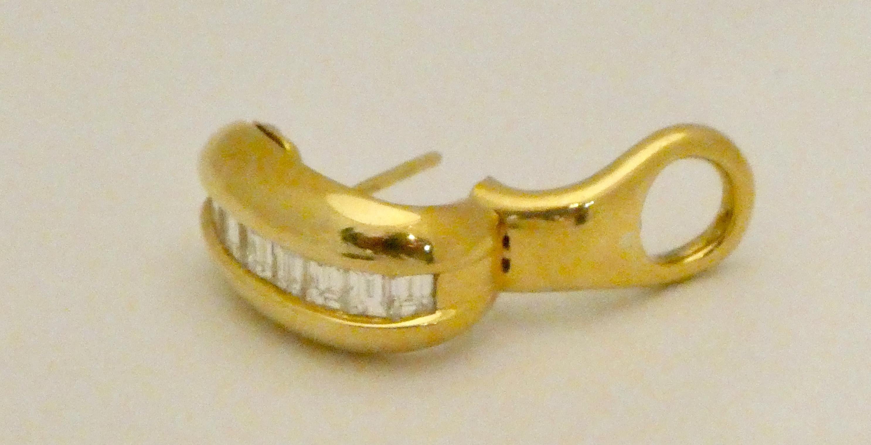18 Karat Yellow Gold Cartier Diamond Earrings, from the 