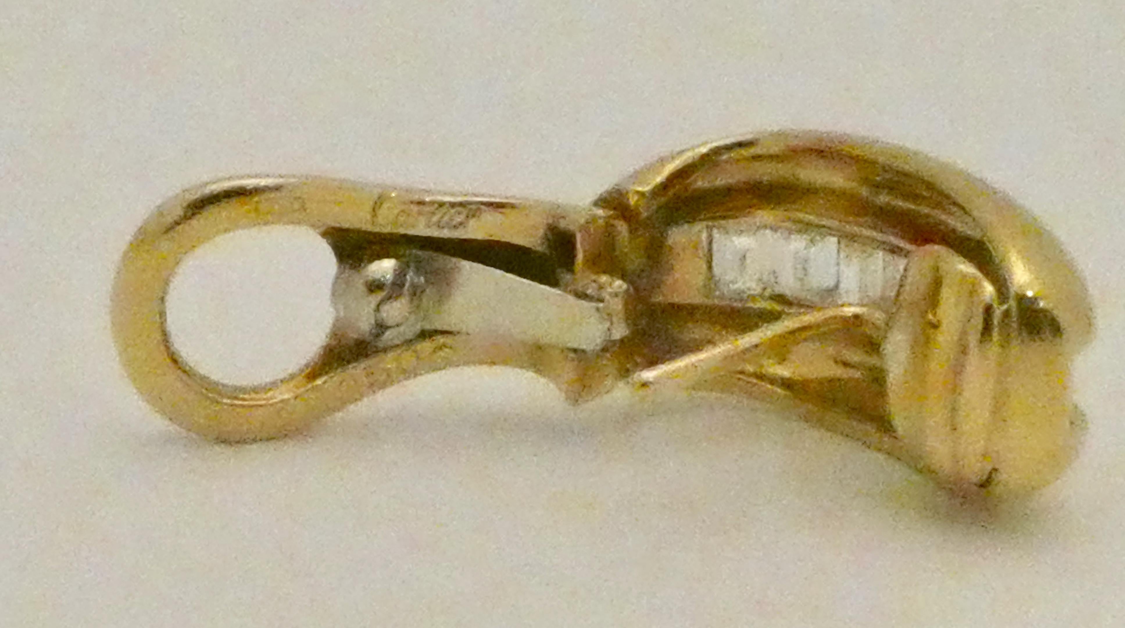 18 Karat Yellow Gold Cartier Diamond Earrings, from the 