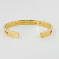 18 Karat Yellow Gold Cartier Love Cuff Open Bracelet