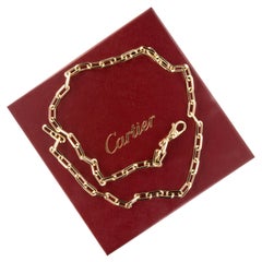 collier à chaîne Santos-Dumont en or jaune 18 carats de Cartier avec boîte & Papiers