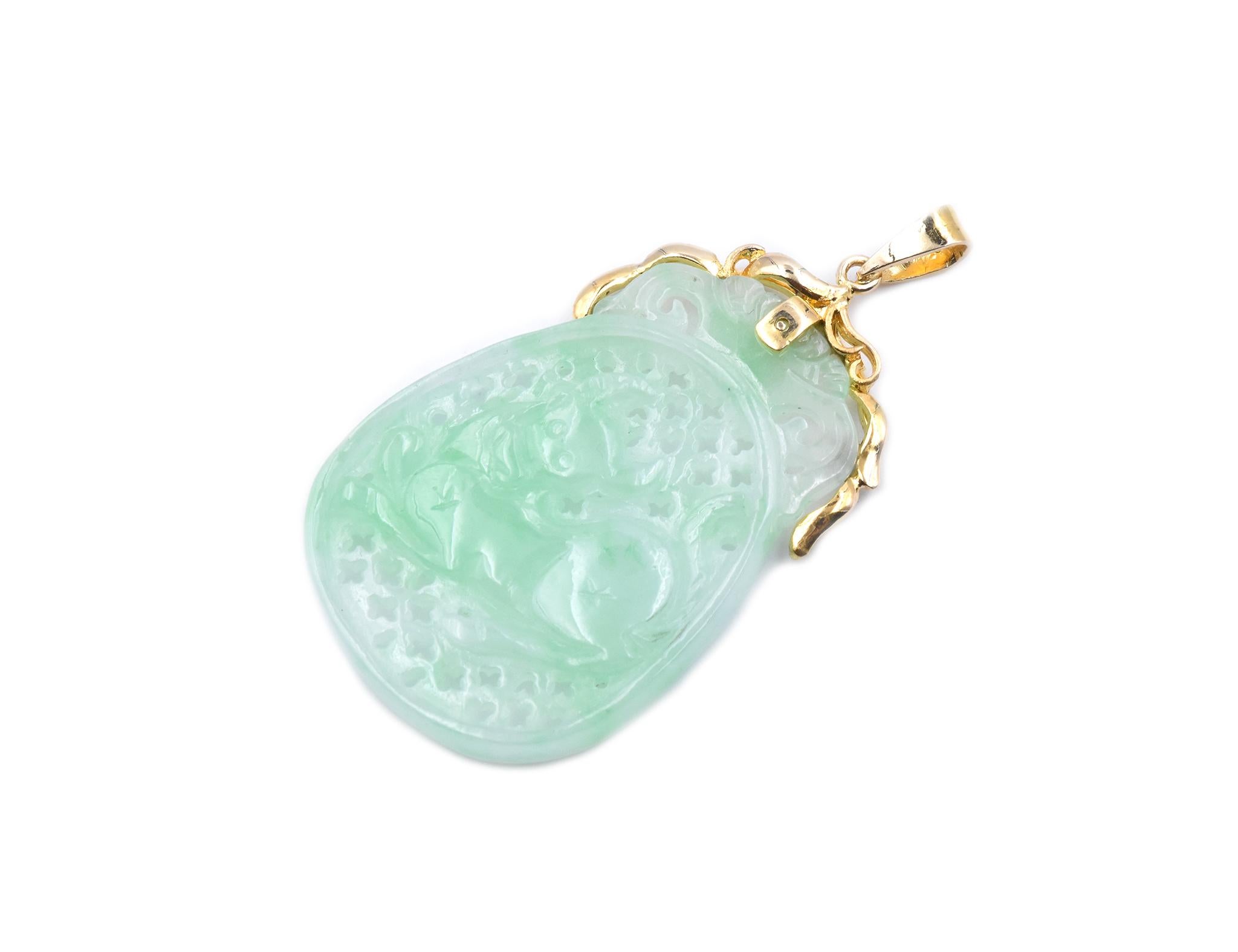 yellow jade pendant