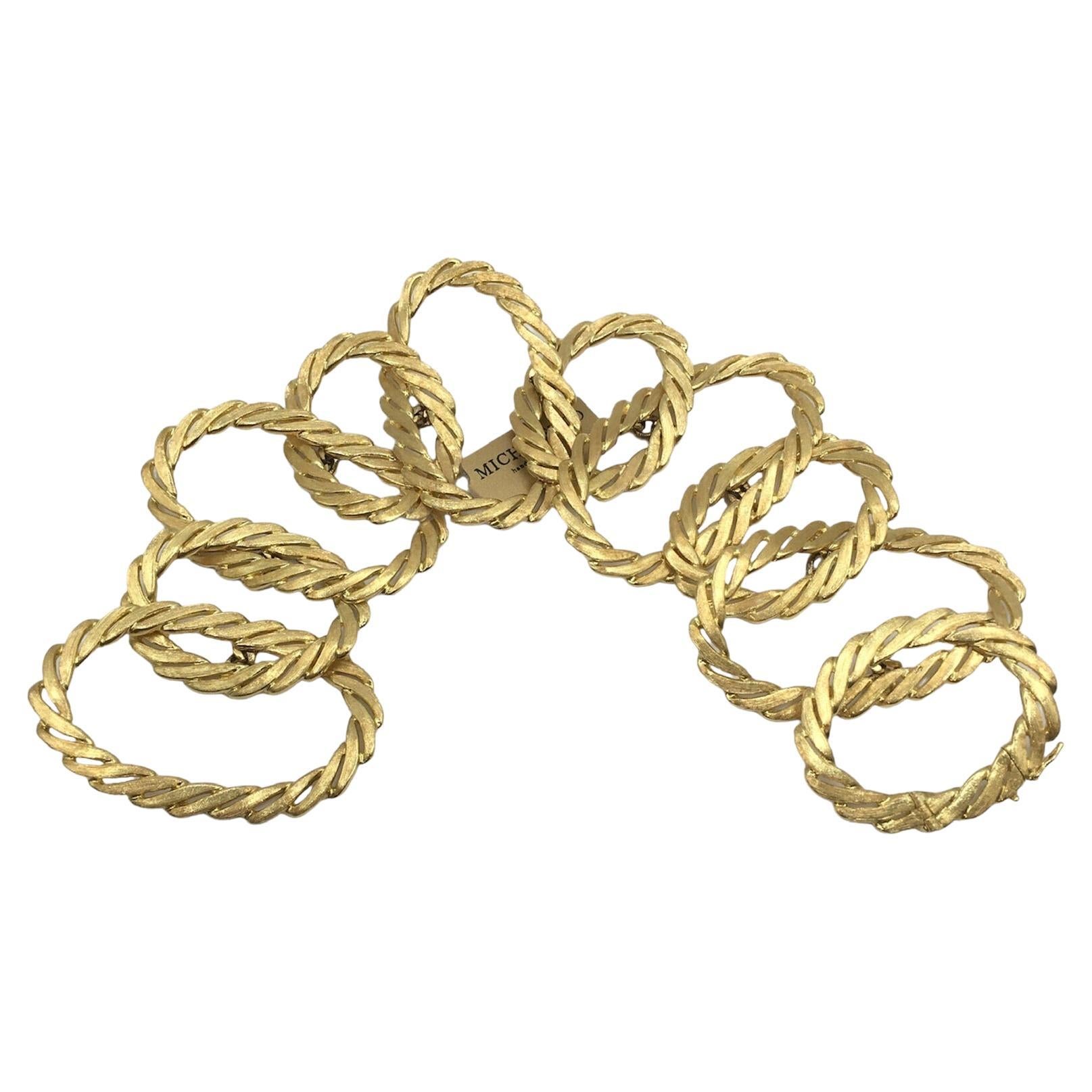 18 Karat Yellow Gold Chain  Bracelet Optical collection For Sale