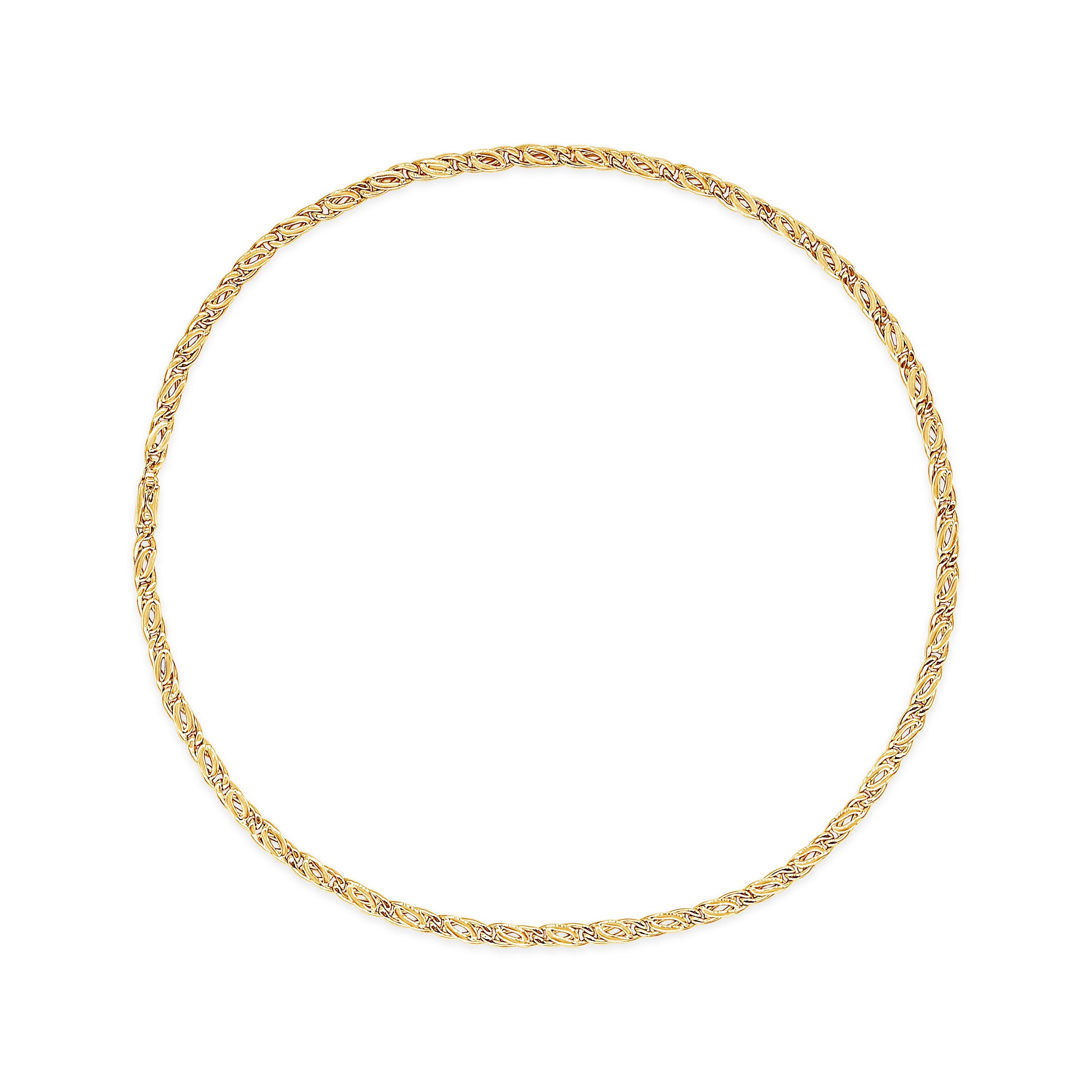 Moderne Chaîne collier en or jaune 18 carats en vente