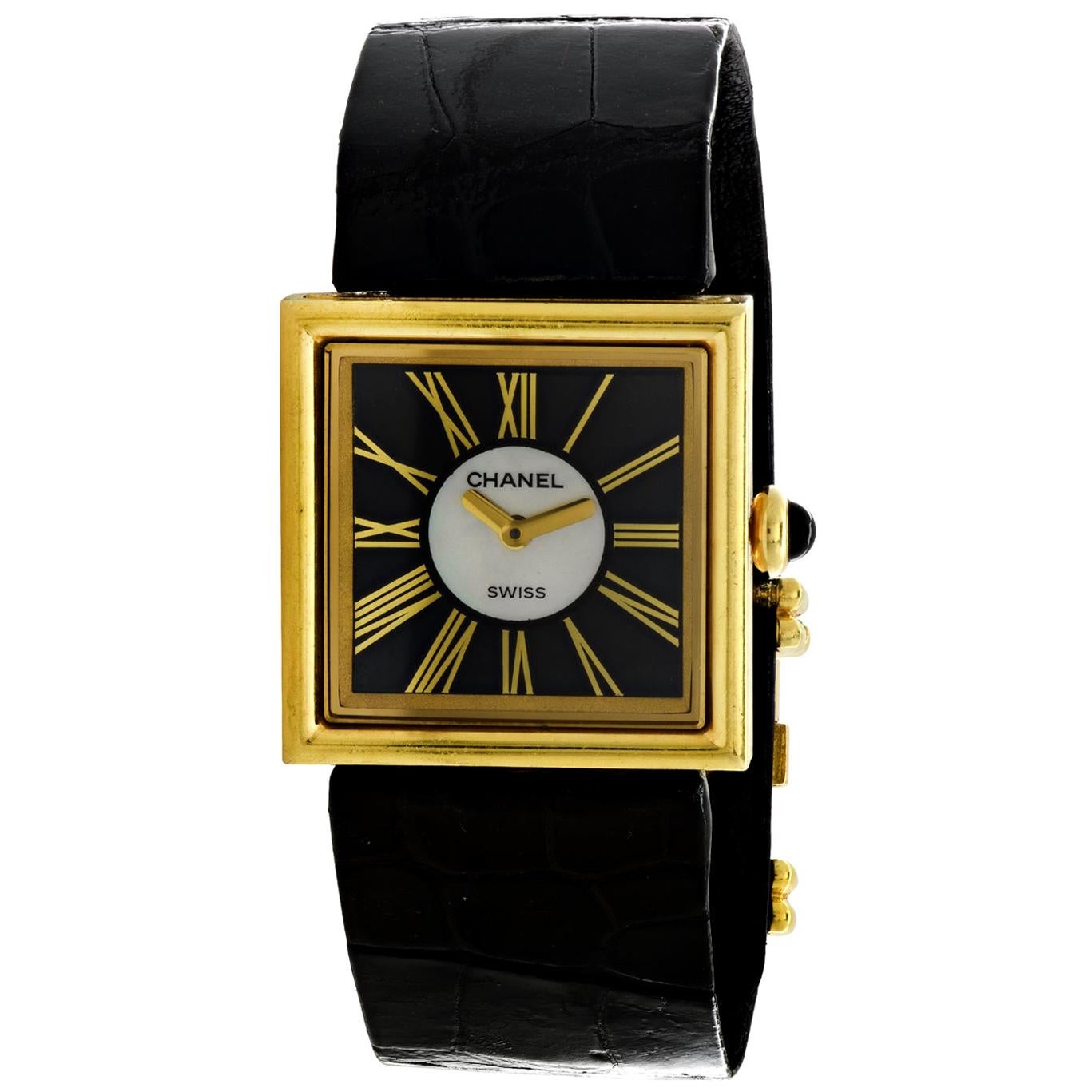 18 Karat Yellow Gold Chanel Mademoiselle Watch