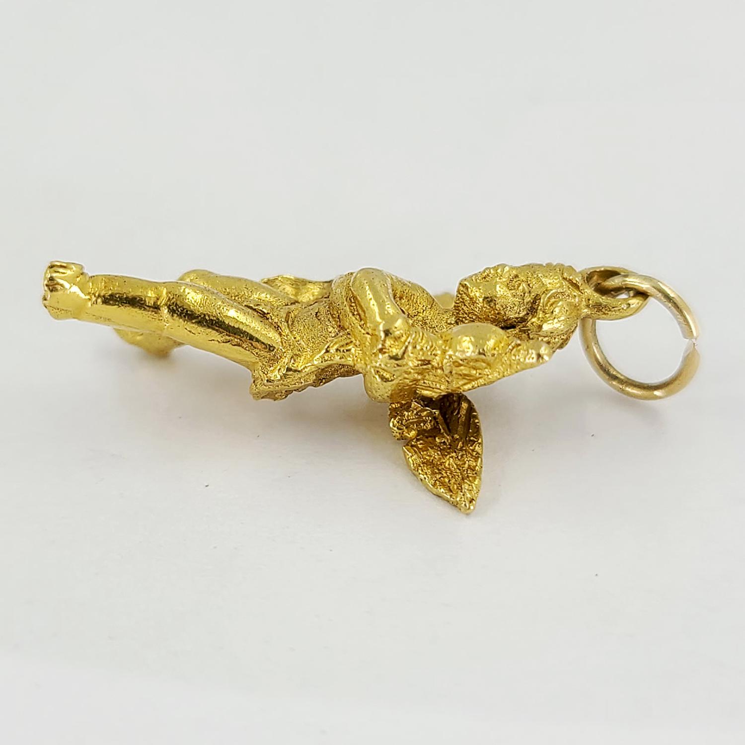 gold cherub pendant