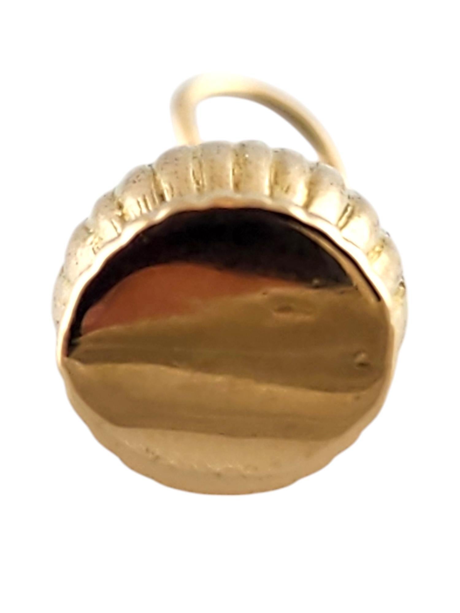18 Karat Yellow Gold Chianti Bottle Charm #19403 1