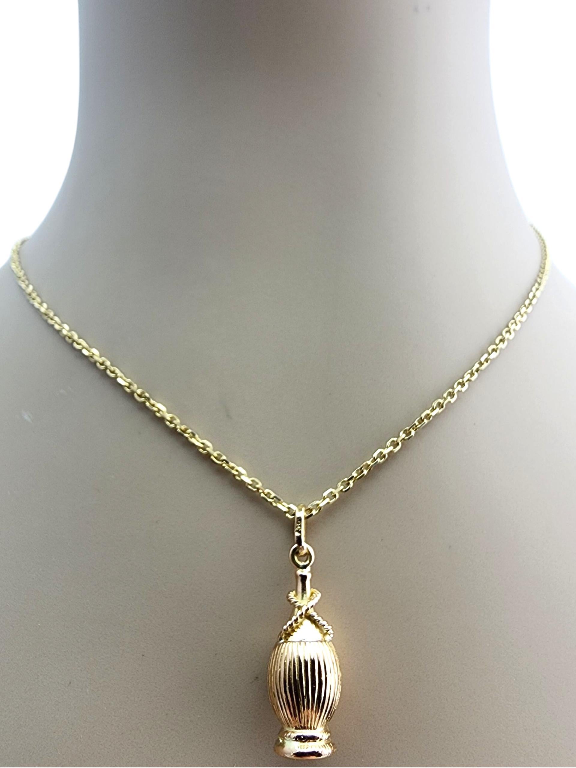 Charm per bottiglia di Chianti in oro giallo 18 carati #23589 in vendita 4