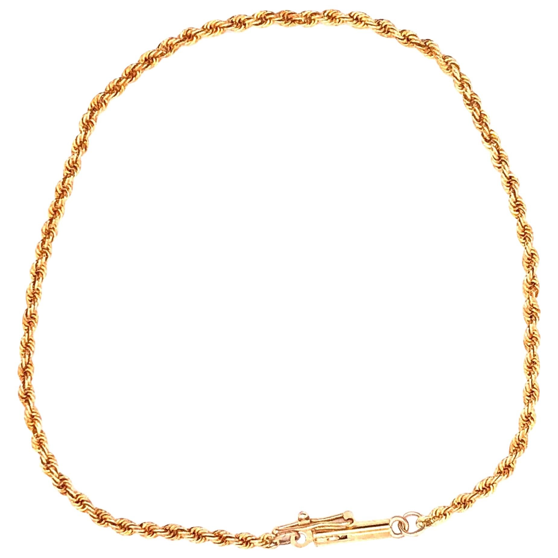 Bracelet à chaîne circulaire en or jaune 18 carats