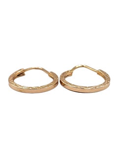 18 Karat Gelbgold Kreis-Creolen-Ohrringe #20484