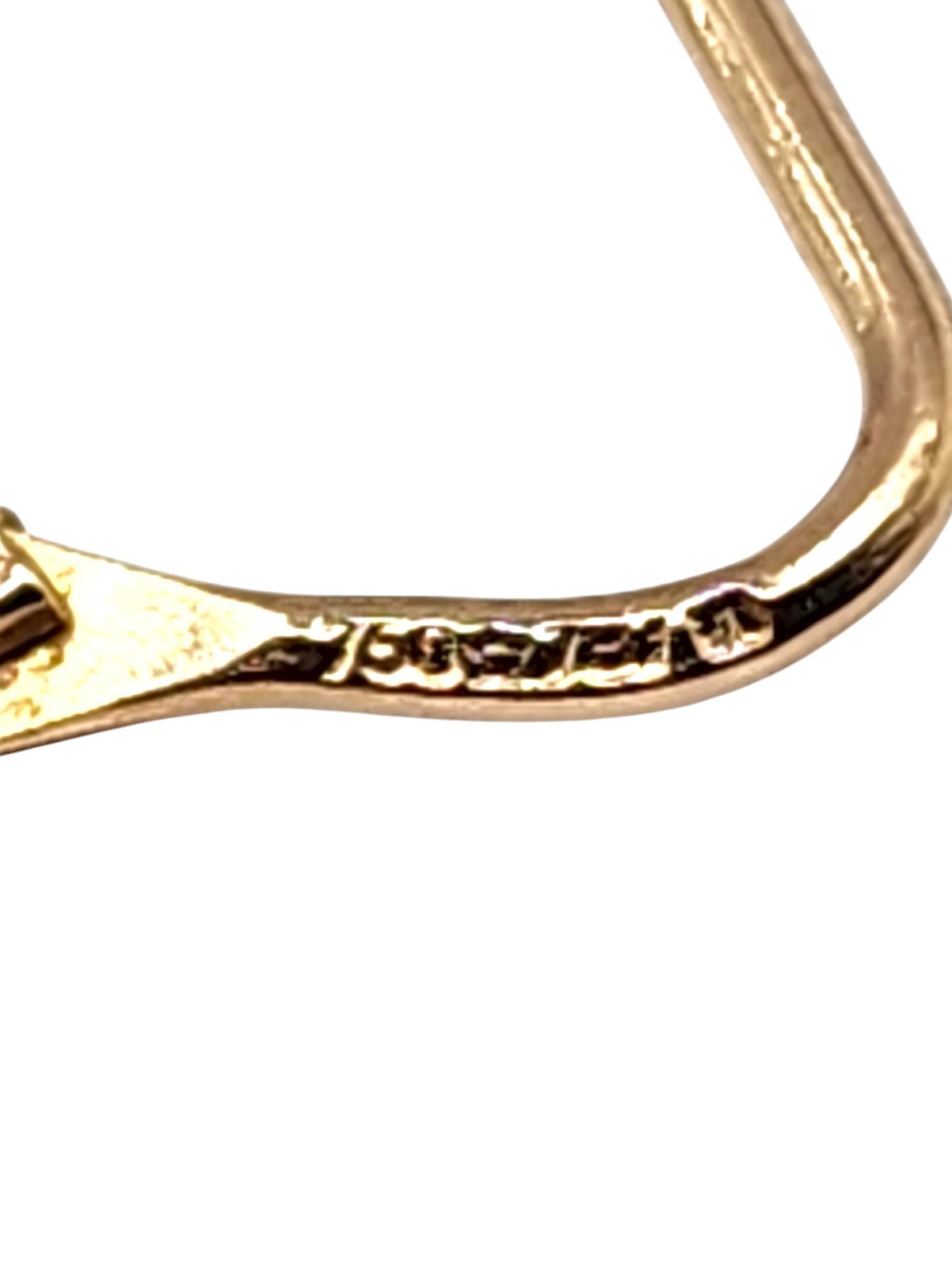 Créoles en or jaune 18 carats n° 20484 en vente 3
