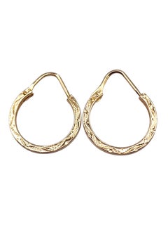 Pendientes de aro circulares de oro amarillo de 18 quilates #20484