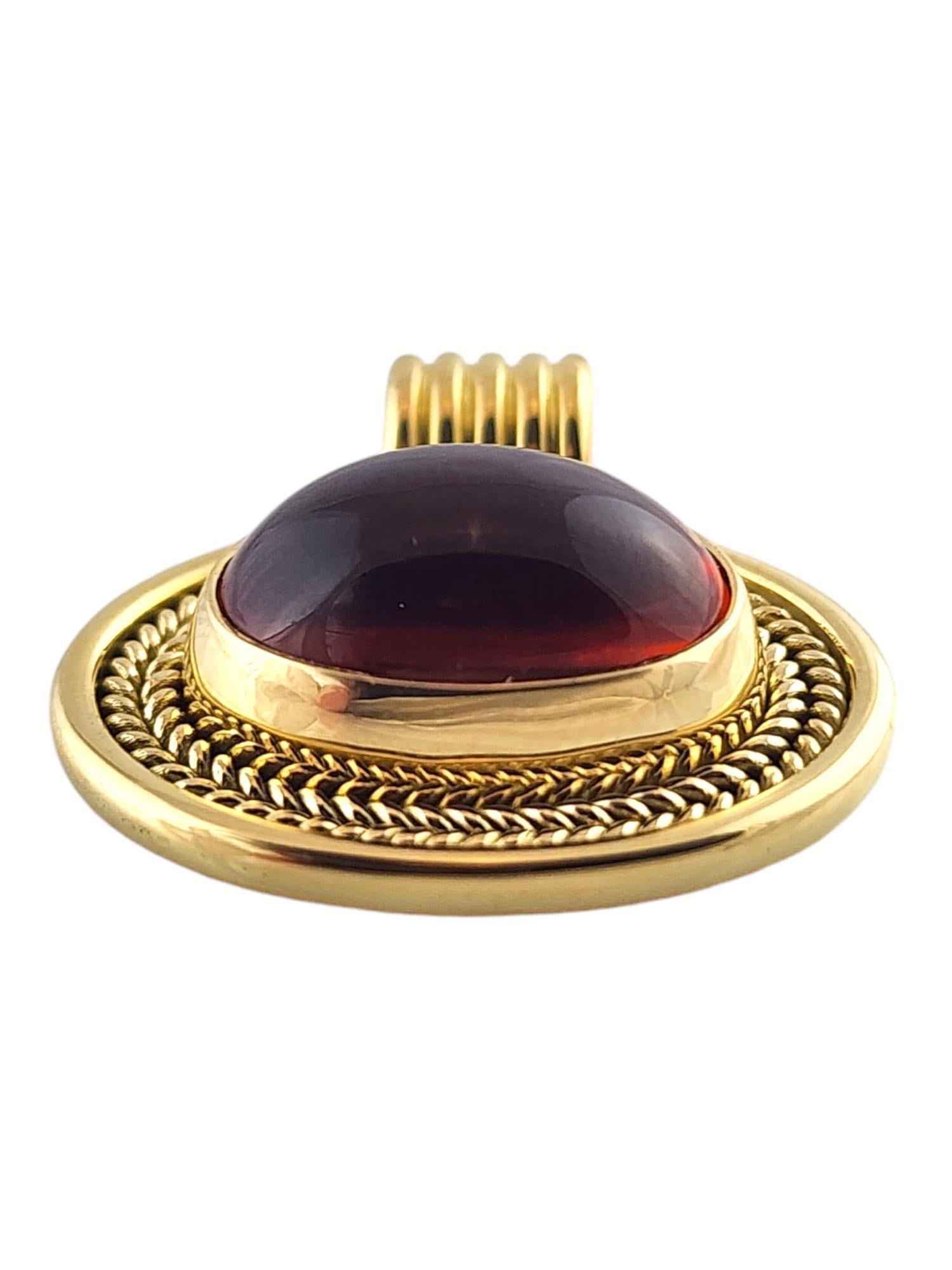 Contemporain Pendentif en or jaune 18 carats avec citrine cabochon en forme de câble n°19034 en vente
