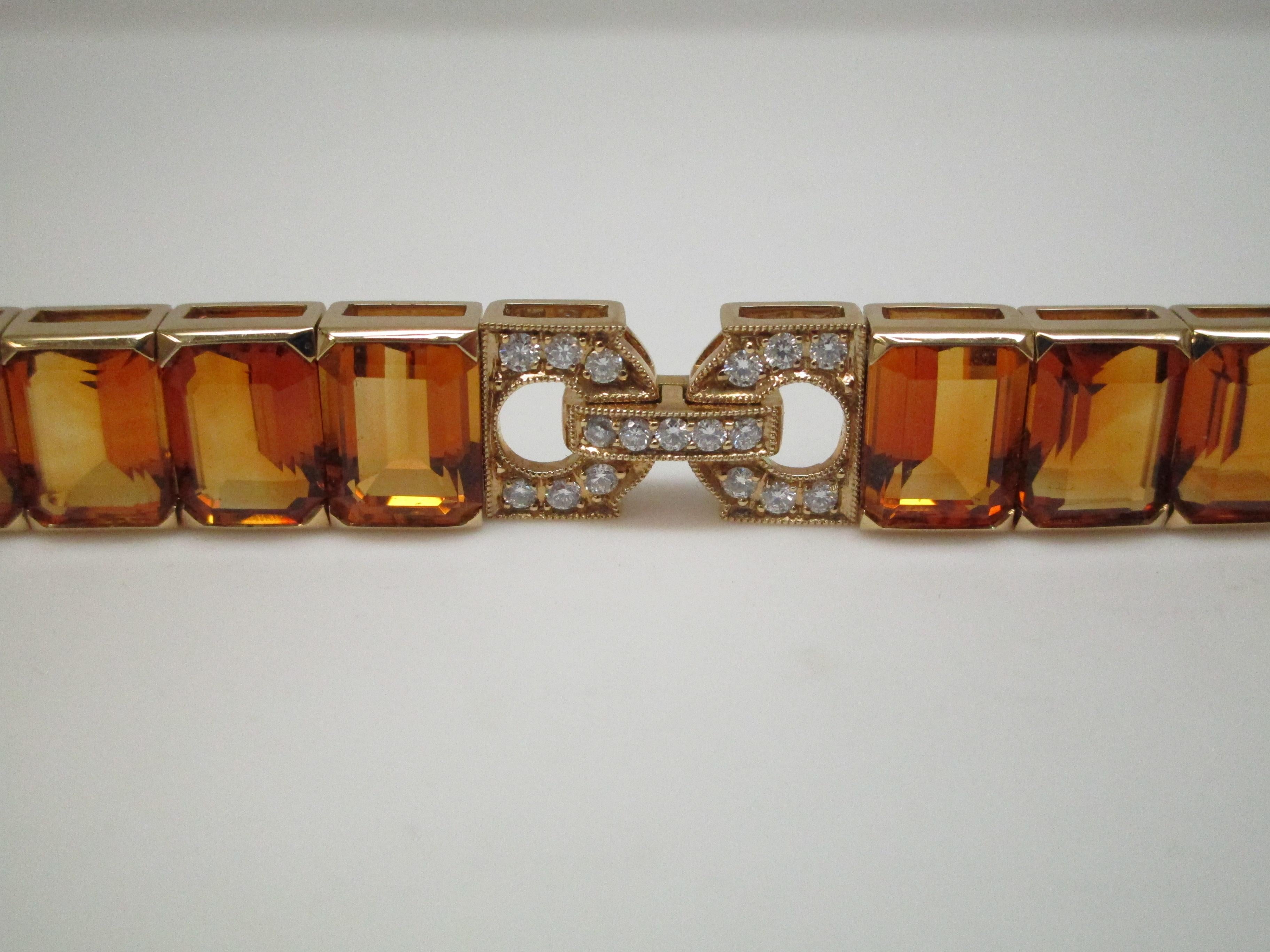 citrine and diamond bracelet