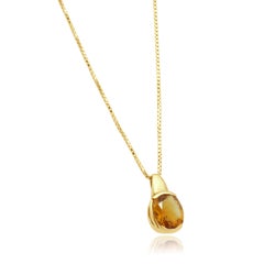 18 Karat Yellow Gold Citrine Necklace