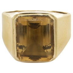 Anello Citrino in oro giallo 18 carati