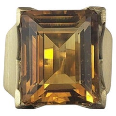 18 Karat Yellow Gold Citrine Ring Size 5 #22647