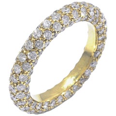 oro giallo 18 carati  Anello a fascia classico Eternal Pavè GARAVELLI