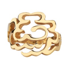 18 Karat Yellow Gold Cloud Motif Ring 18 Karat Yellow Gold Cloud Motif Ring