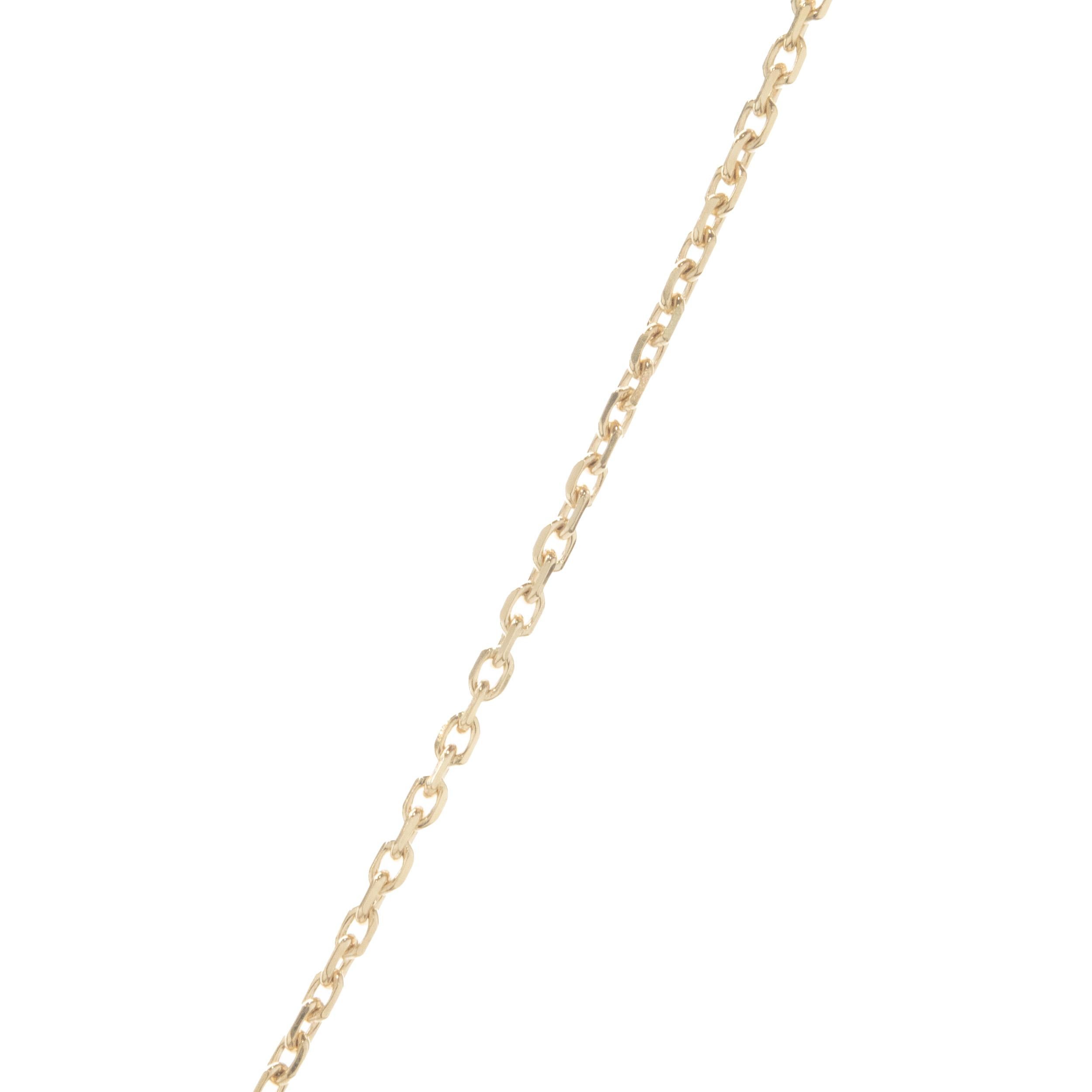 18 Karat Yellow Gold Clover Necklace In Excellent Condition In Scottsdale, AZ