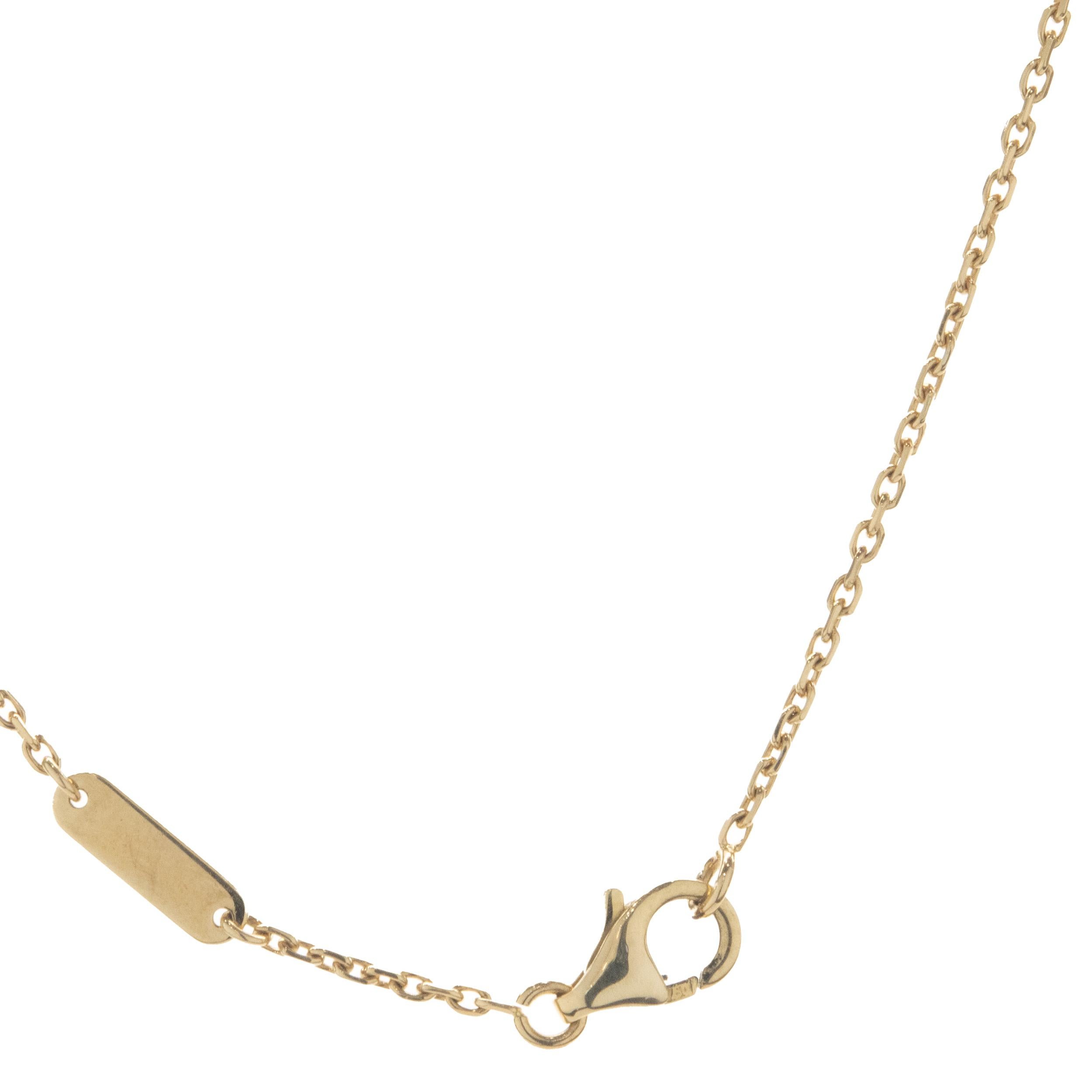Women's 18 Karat Yellow Gold Clover Necklace
