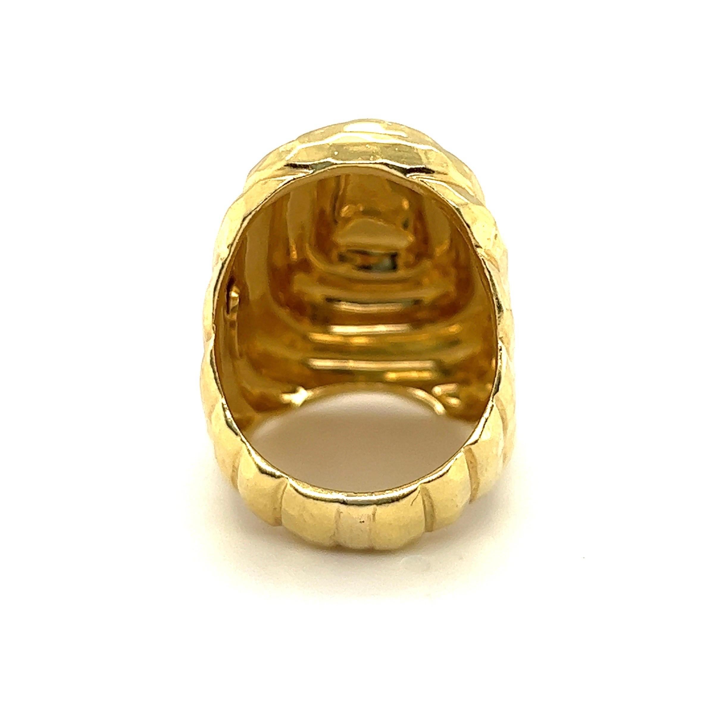 Modern 18 Karat Yellow Gold Cocktail Ring by Dunay