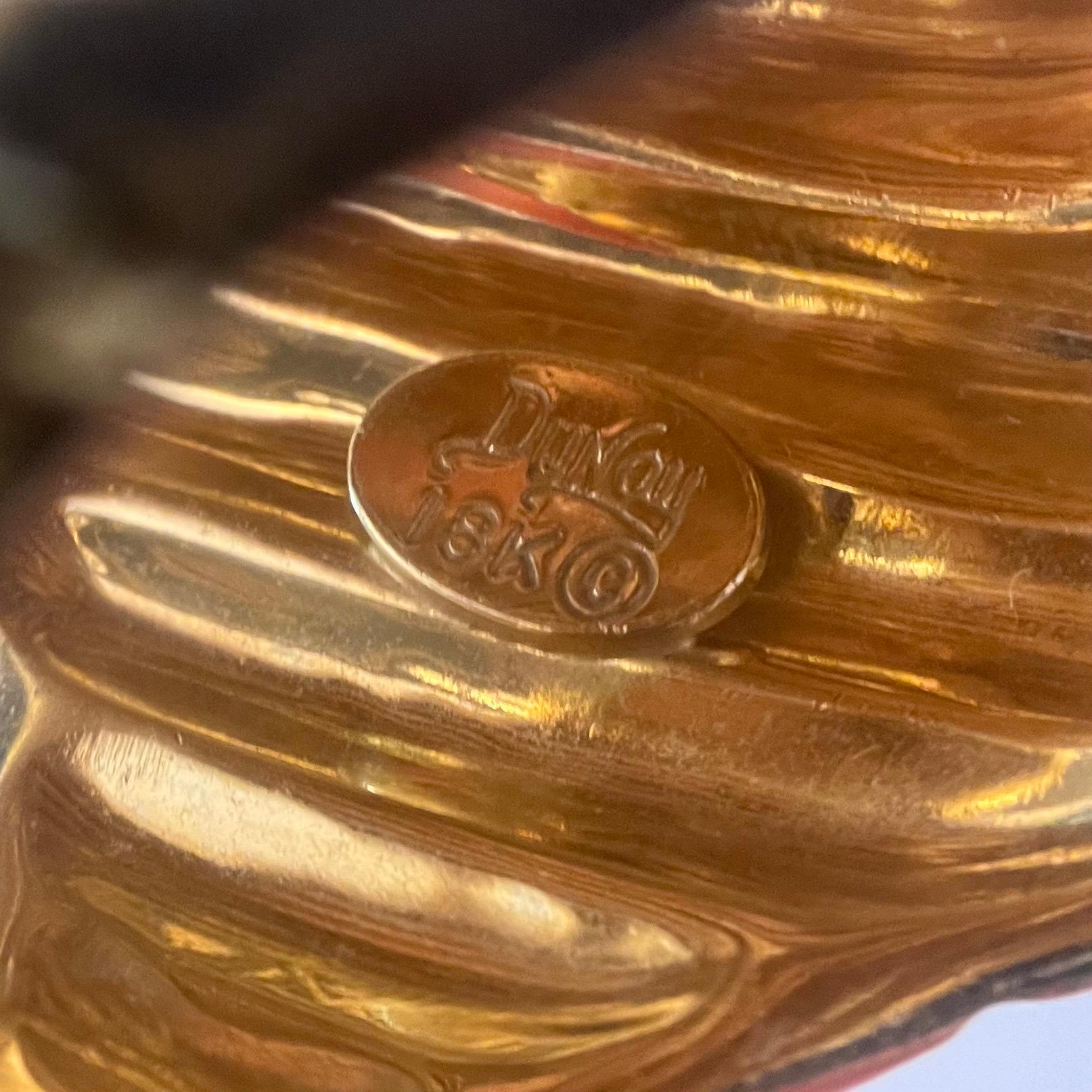 Modern 18 Karat Yellow Gold Cocktail Ring by Dunay For Sale