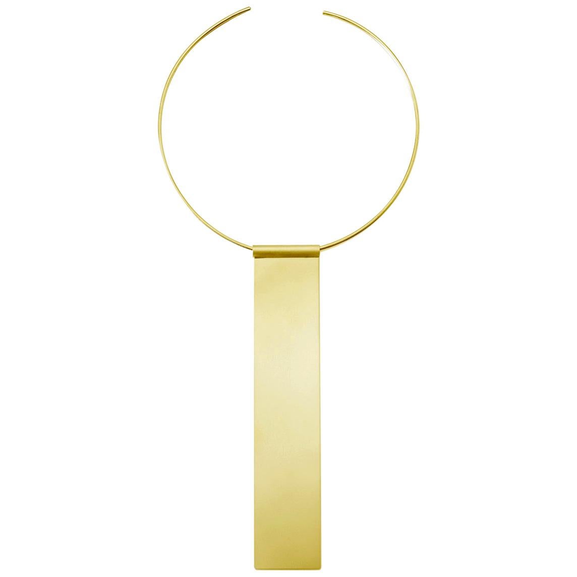 18 Karat Yellow Gold Collar Necklace by Kyla Katz For Sale