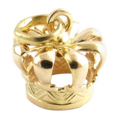 18 Karat Yellow Gold Crown Charm