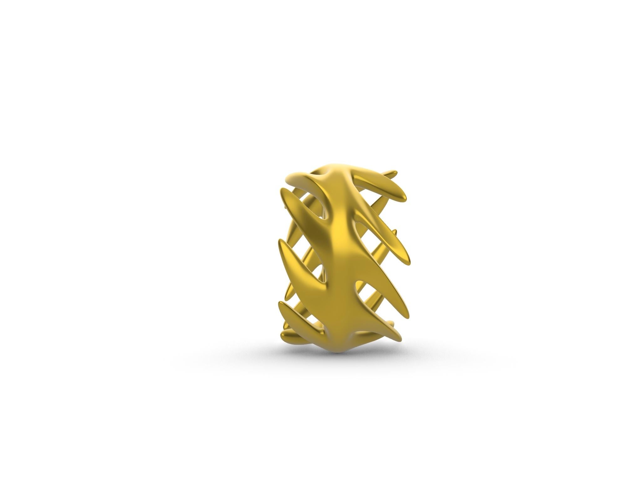For Sale:  18 Karat Yellow Gold Crown of Thorns Ring18 Karat Yellow Gold Crown of Thorns Ri 10