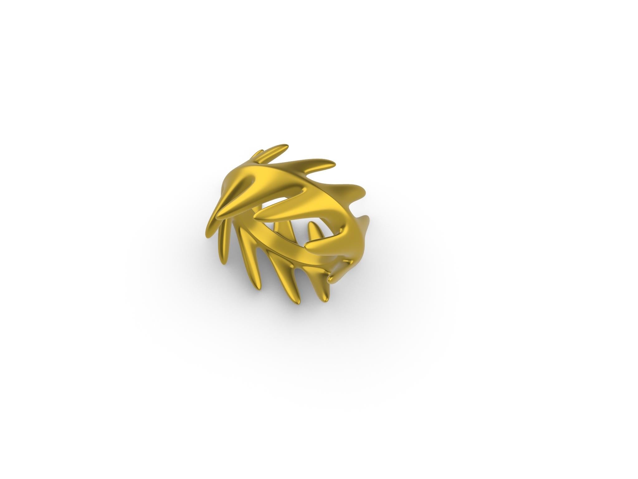 For Sale:  18 Karat Yellow Gold Crown of Thorns Ring18 Karat Yellow Gold Crown of Thorns Ri 11