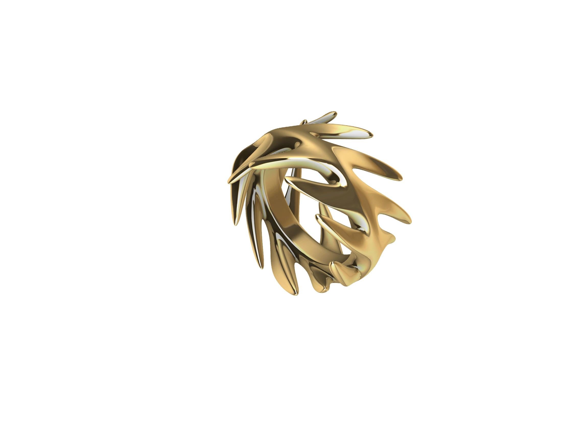 For Sale:  18 Karat Yellow Gold Crown of Thorns Ring18 Karat Yellow Gold Crown of Thorns Ri 3