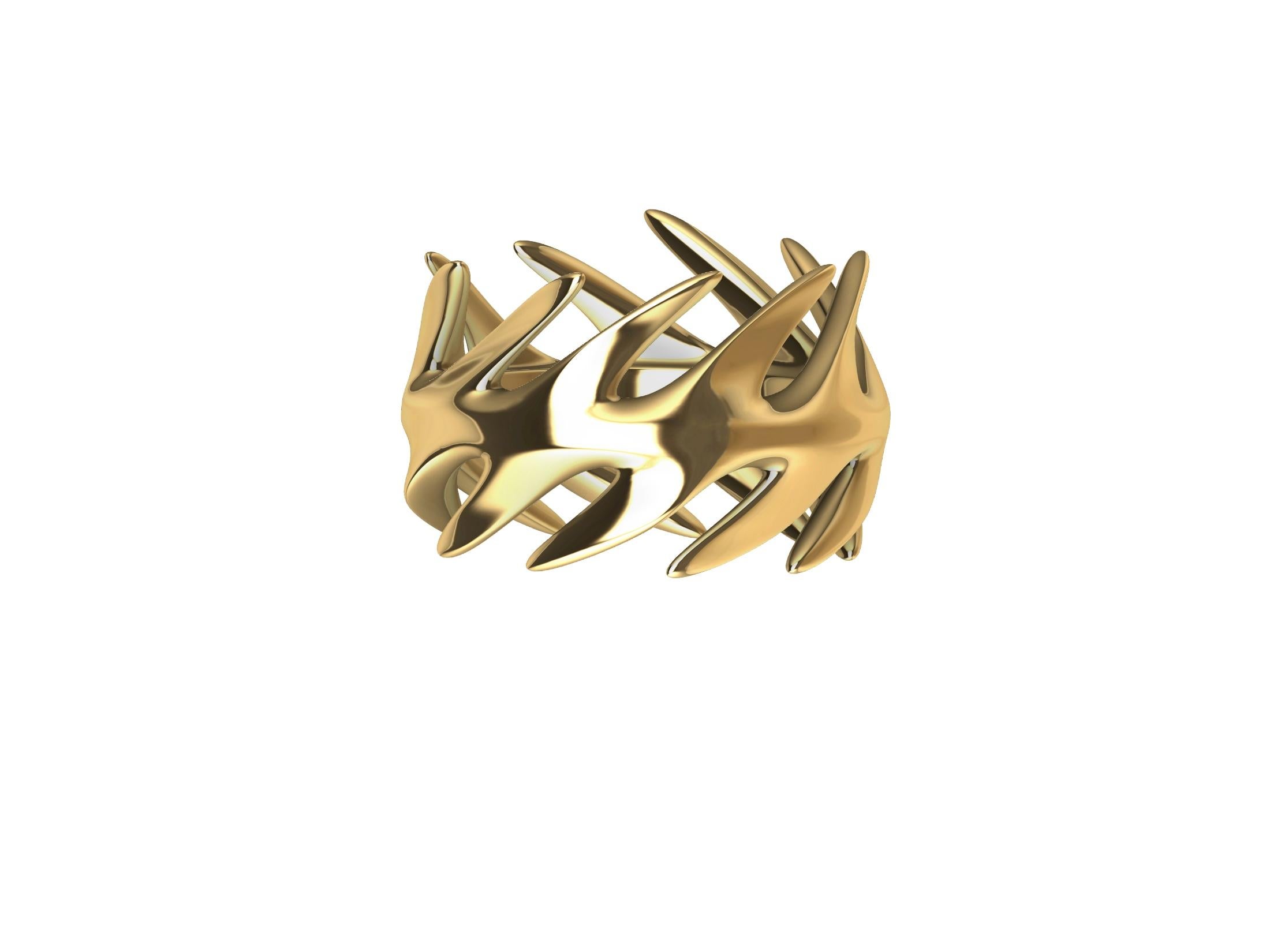 For Sale:  18 Karat Yellow Gold Crown of Thorns Ring18 Karat Yellow Gold Crown of Thorns Ri 4