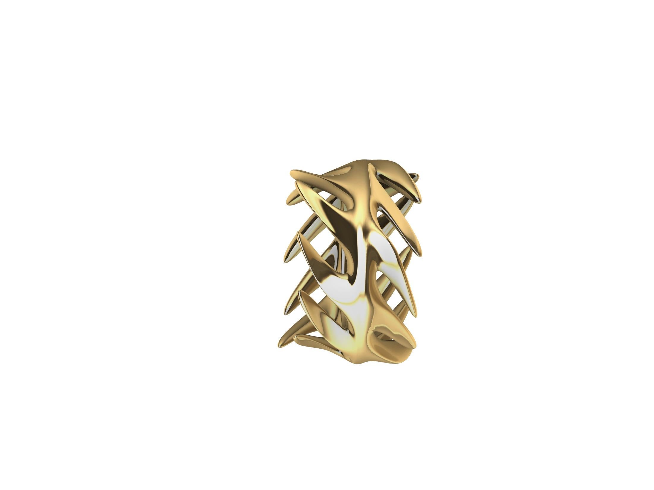 For Sale:  18 Karat Yellow Gold Crown of Thorns Ring18 Karat Yellow Gold Crown of Thorns Ri 5
