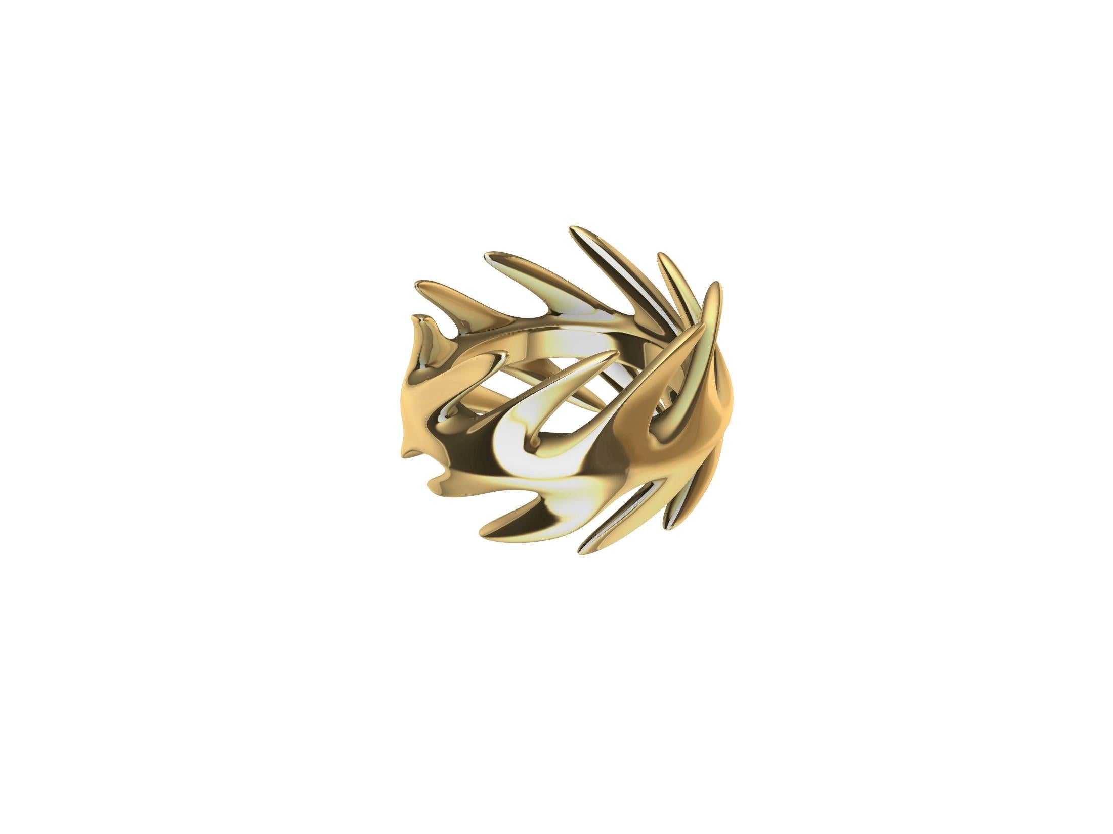 For Sale:  18 Karat Yellow Gold Crown of Thorns Ring18 Karat Yellow Gold Crown of Thorns Ri 6