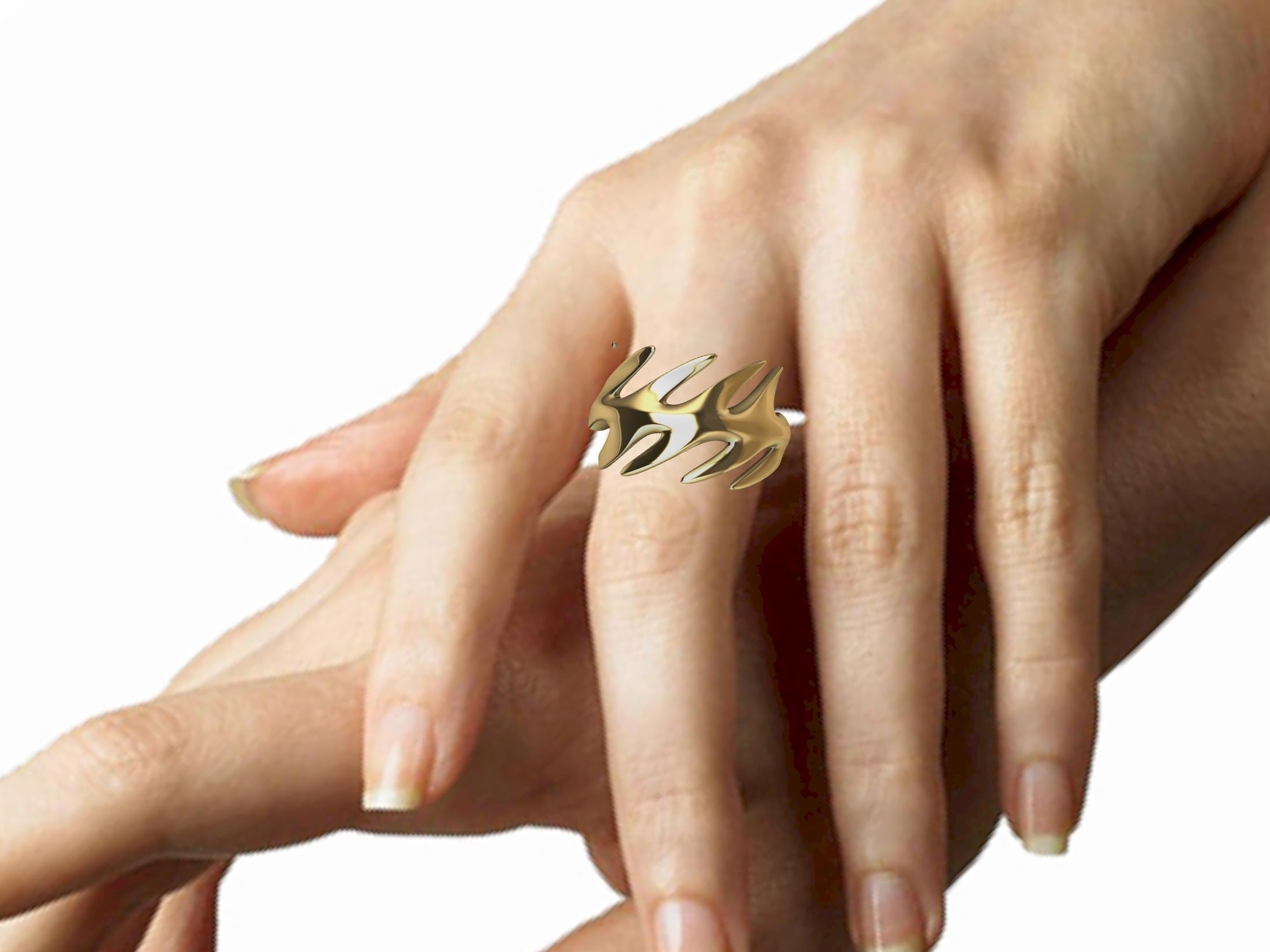 For Sale:  18 Karat Yellow Gold Crown of Thorns Ring18 Karat Yellow Gold Crown of Thorns Ri 7