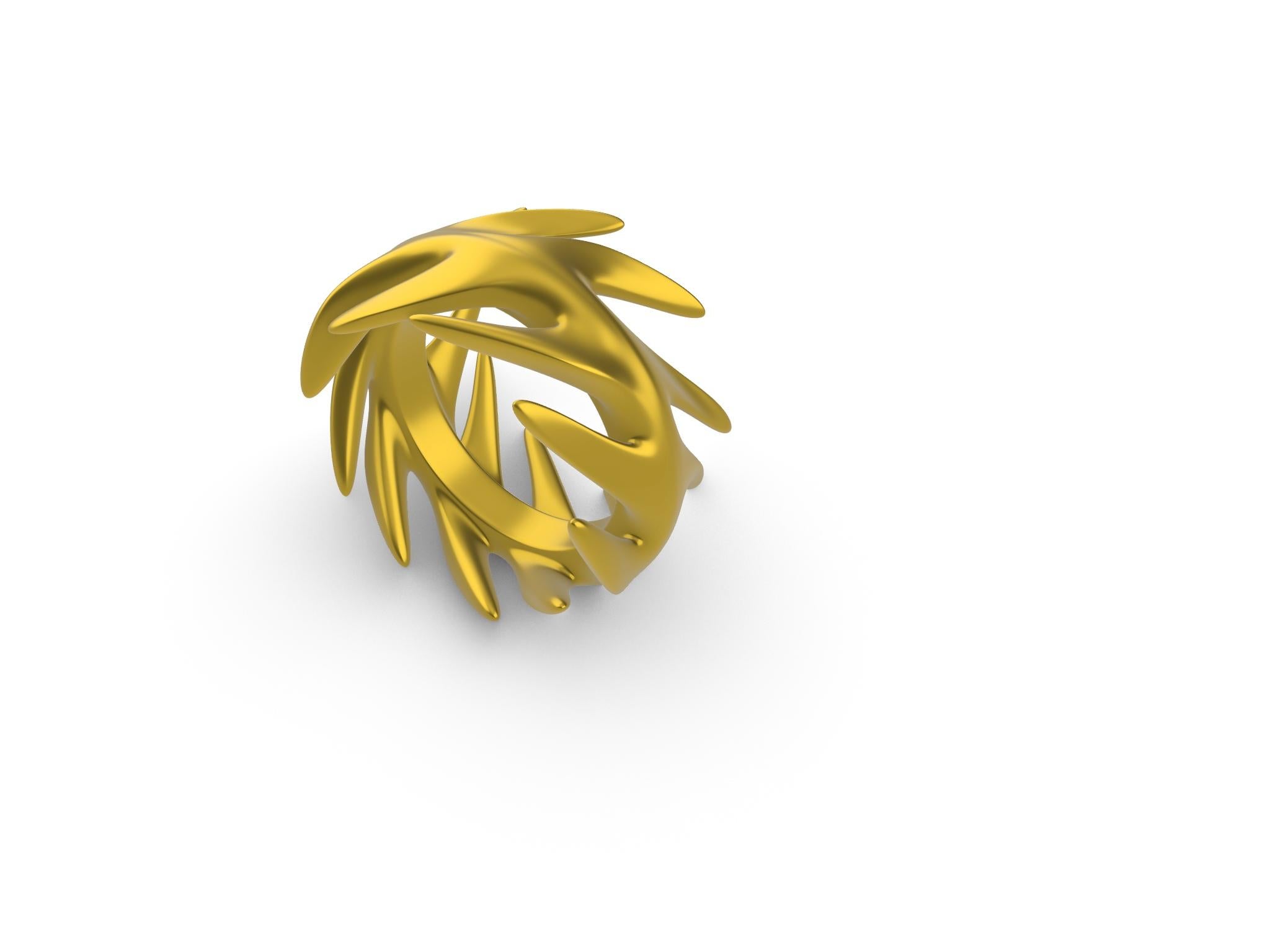 For Sale:  18 Karat Yellow Gold Crown of Thorns Ring18 Karat Yellow Gold Crown of Thorns Ri 9