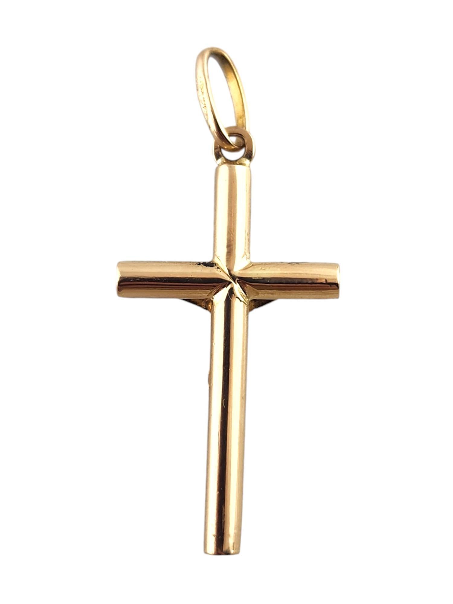 Women's 18 Karat Yellow Gold Crucifix Pendant #19314 For Sale