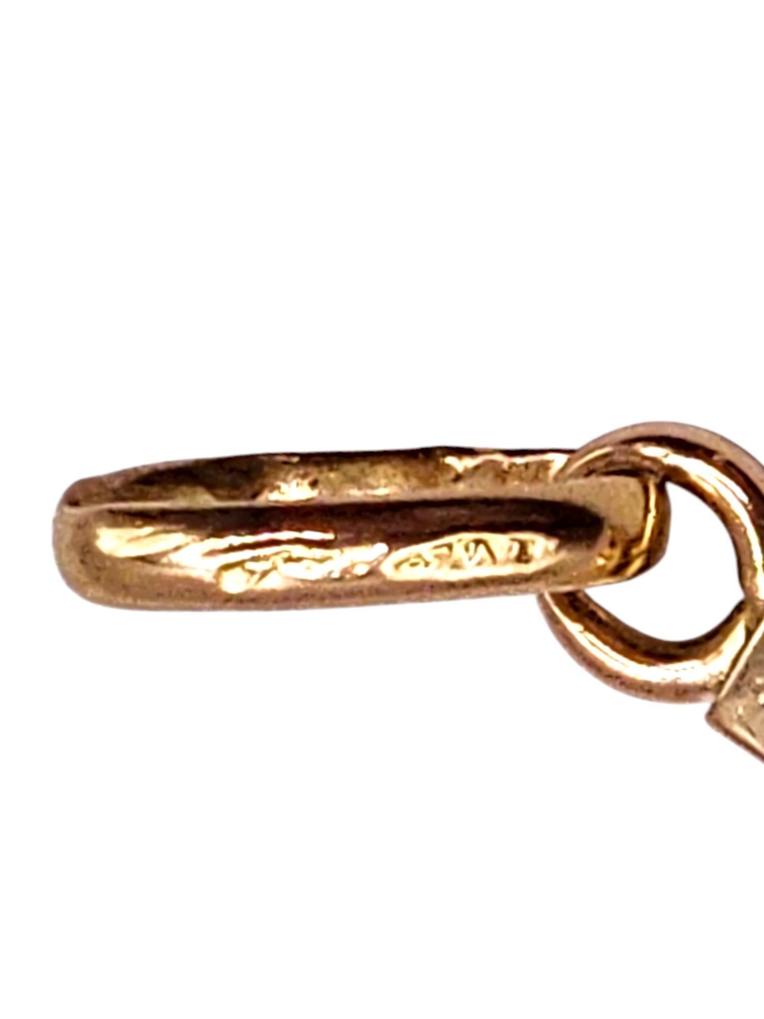 Pendentif crucifix en or jaune 18 carats n° 19998 en vente 2