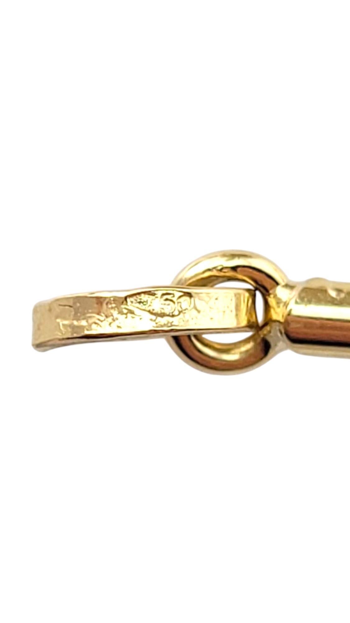 18 Karat Yellow Gold Crucifix Pendant #20894 For Sale 3