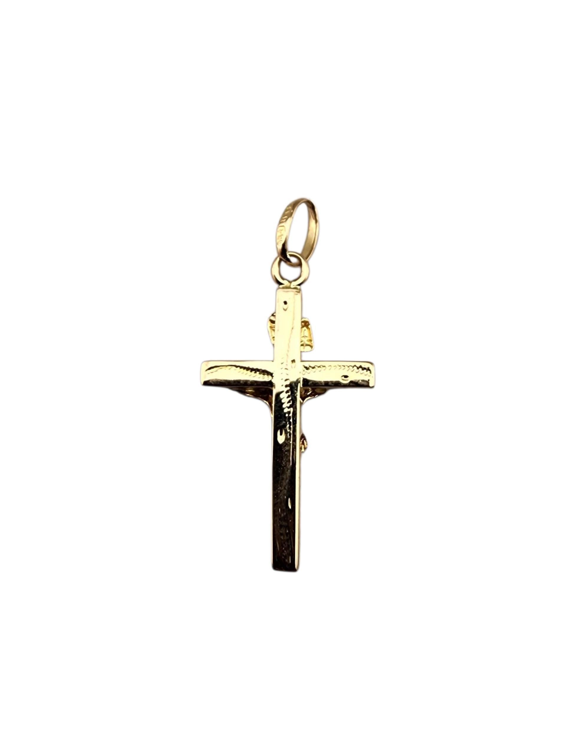 Contemporaneo Ciondolo Crocifisso in oro giallo 18 carati #23176