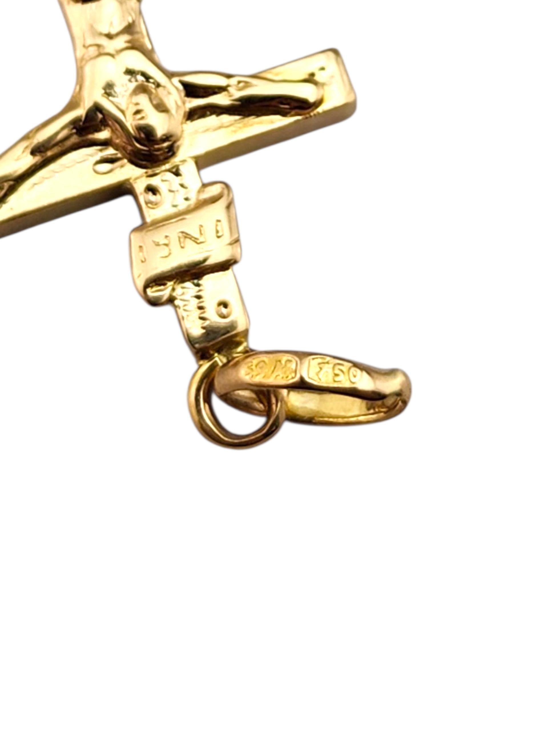 Ciondolo Crocifisso in oro giallo 18 carati #23176 2