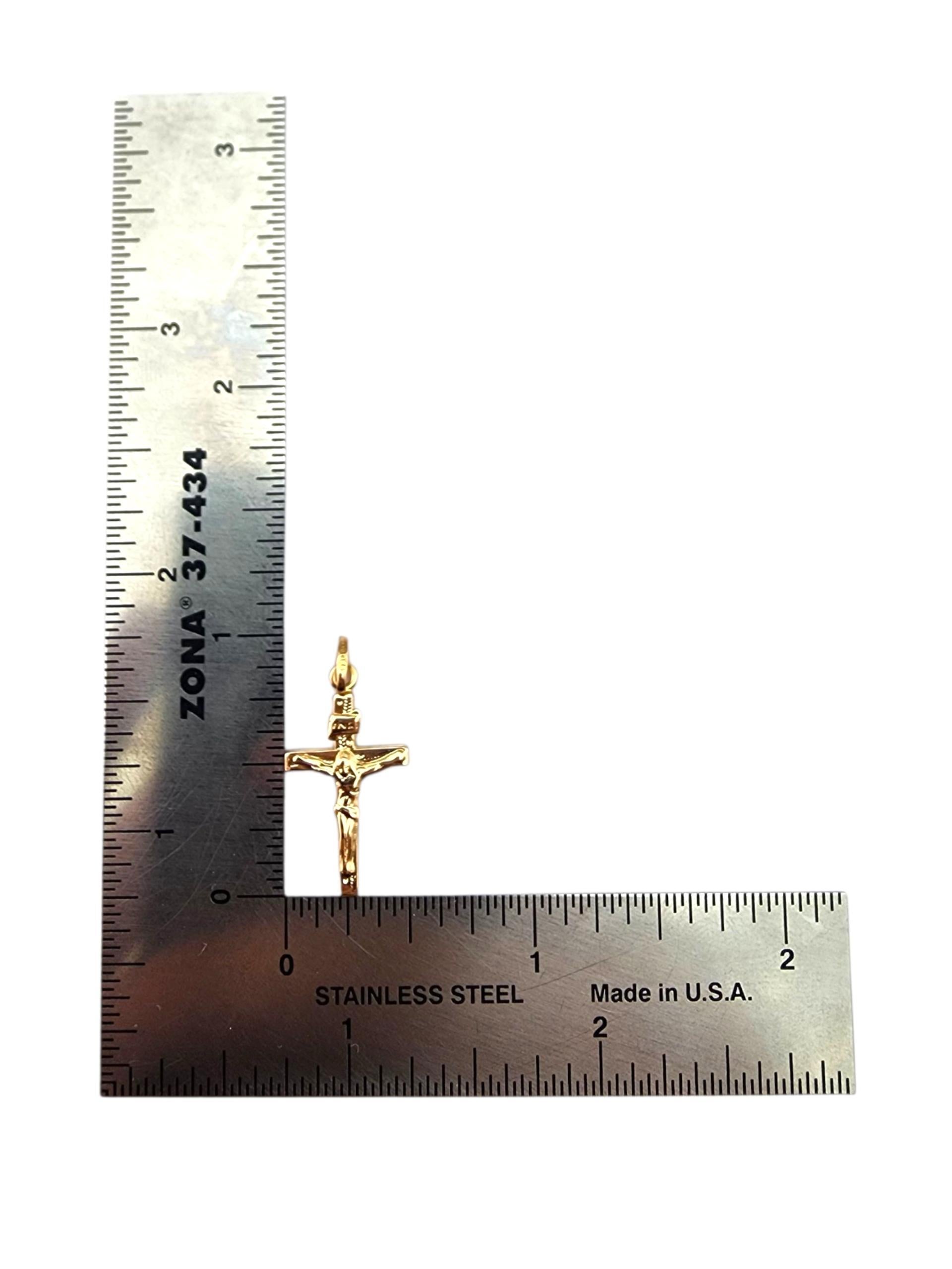 Ciondolo Crocifisso in oro giallo 18 carati #23176 3